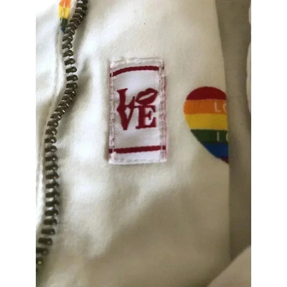 Denim & Flowers Men's rainbow pride heart shorts SZ 32 - Picture 5 of 14